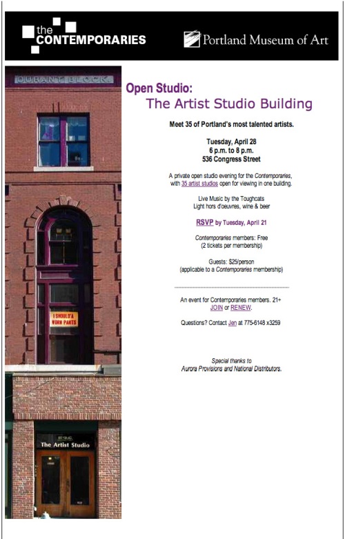 The Contemporaries coming to The Artist Studio Building