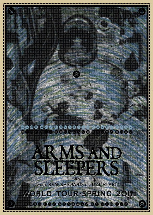 Poster design for Arms and Sleepers World Tour 2011 - Kris Johnsen 2011